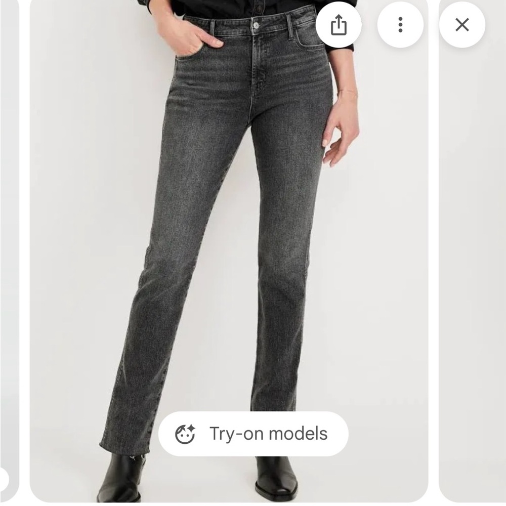 Wild Fable Women's Charcoal Straight Leg Jeans